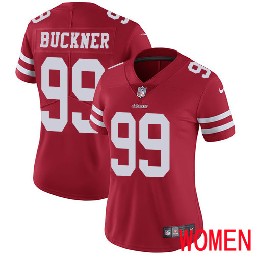 San Francisco 49ers Limited Red Women DeForest Buckner Home NFL Jersey #99 Vapor Untouchable